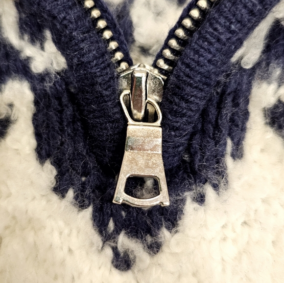 Gap Half Zip Poncho Navy/Cream XS/S - Picture 3 of 5